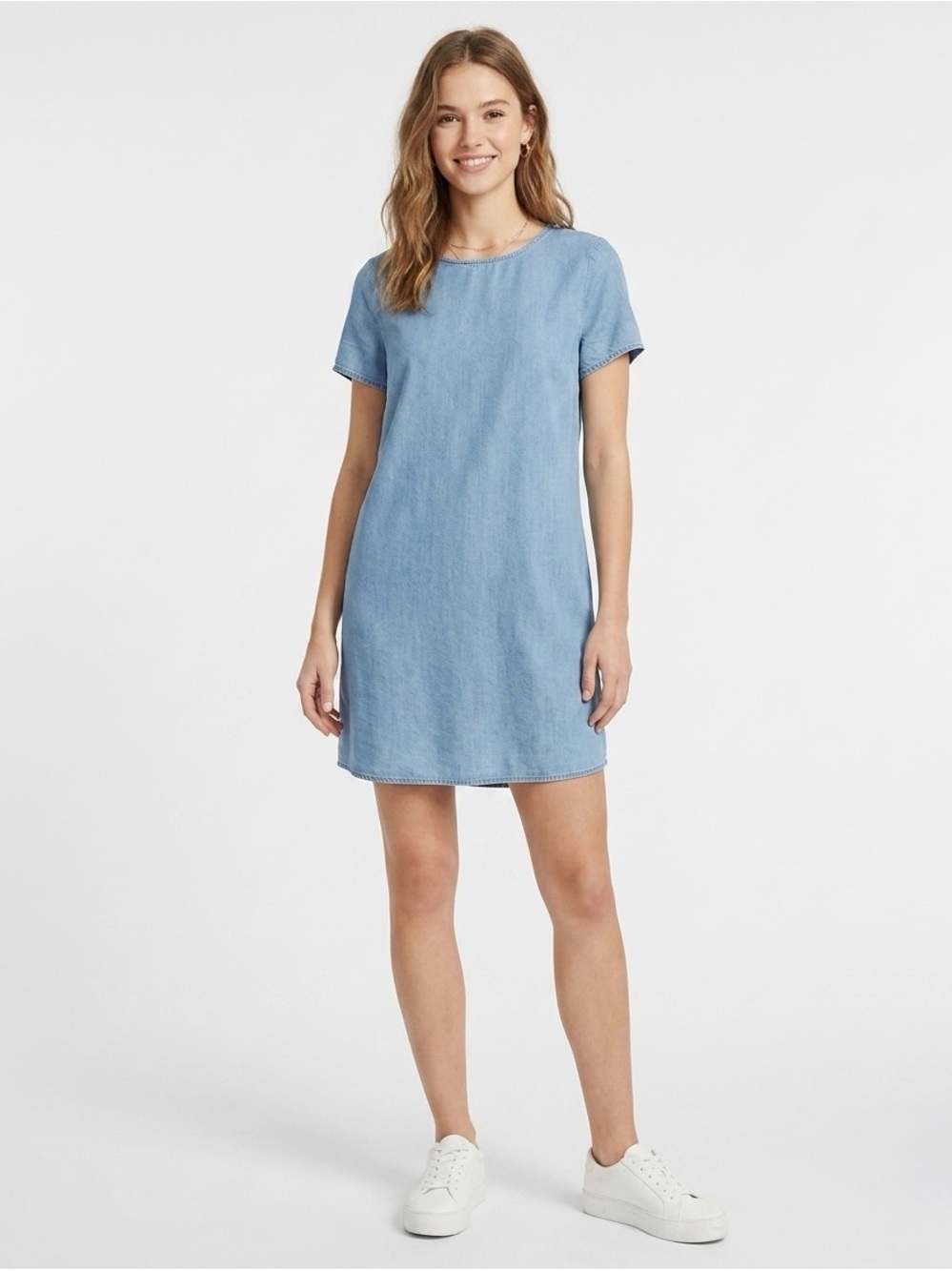 Express Light Blue Denim Dress
